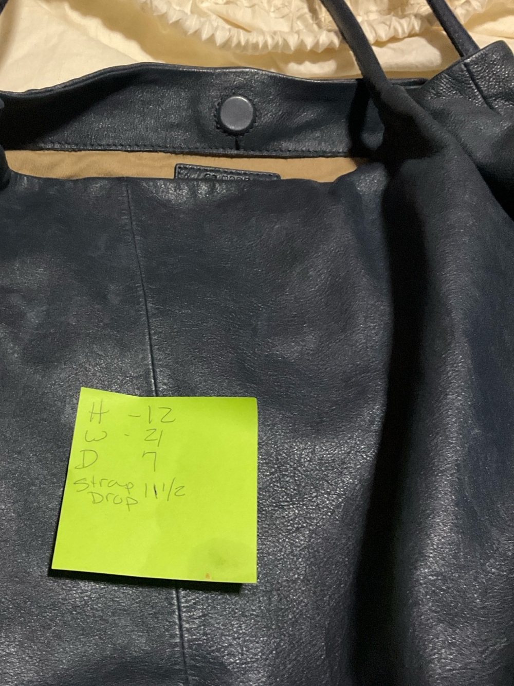 HOBO navy Leather Hobo Bag